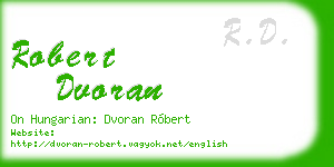robert dvoran business card